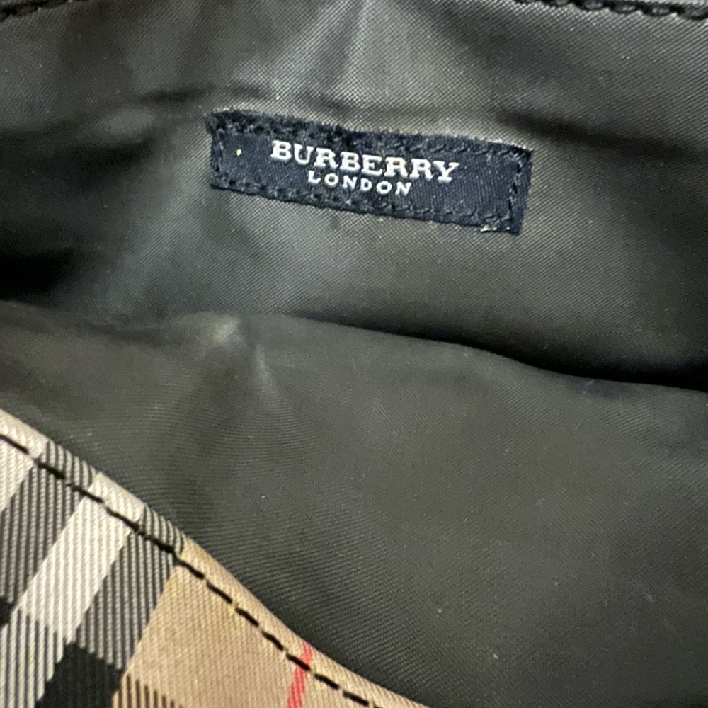 Burberry Small Tote Handbag Check Plaid Women Great Condition - Picture 6 of 9